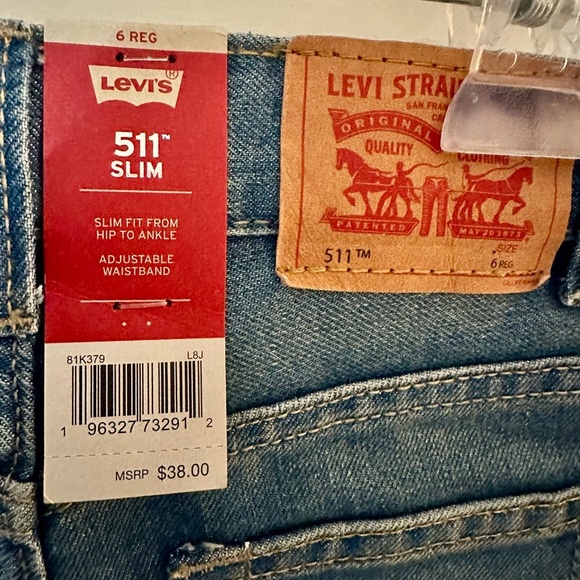 Levi’s Boys 511 Slim Jeans - Sz 6 and Sz 7 - Picture 8 of 9